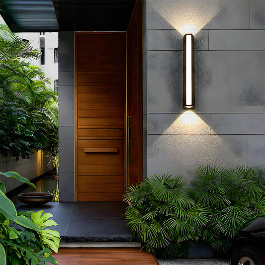 Contemporary Rain-Resistant LED Exterior Wall Fixture - Stylish Illumination for Outdoor Spaces
