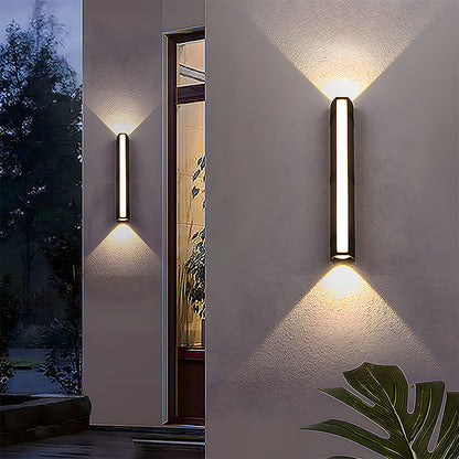 Contemporary Rain-Resistant LED Exterior Wall Fixture - Stylish Illumination for Outdoor Spaces