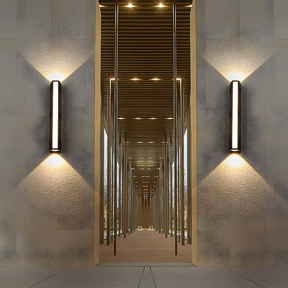 Contemporary Rain-Resistant LED Exterior Wall Fixture - Stylish Illumination for Outdoor Spaces