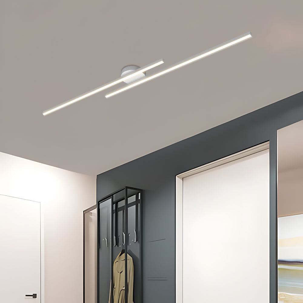 Modern Aluminium LED Flush Mount Ceiling Light Fixture for Living Room and Bedroom, Energy Efficient Design