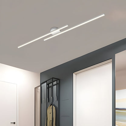 Modern Aluminium LED Flush Mount Ceiling Light Fixture for Living Room and Bedroom, Energy Efficient Design