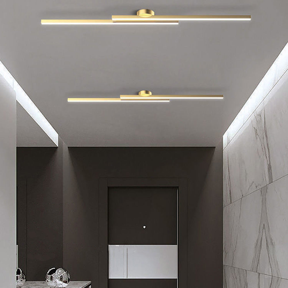 Modern Aluminium LED Flush Mount Ceiling Light Fixture for Living Room and Bedroom, Energy Efficient Design