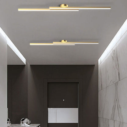 Modern Aluminium LED Flush Mount Ceiling Light Fixture for Living Room and Bedroom, Energy Efficient Design