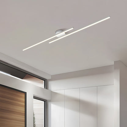 Modern Aluminium LED Flush Mount Ceiling Light Fixture for Living Room and Bedroom, Energy Efficient Design