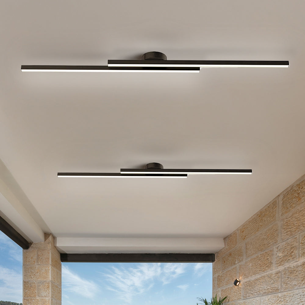 Modern Aluminium LED Flush Mount Ceiling Light Fixture for Living Room and Bedroom, Energy Efficient Design