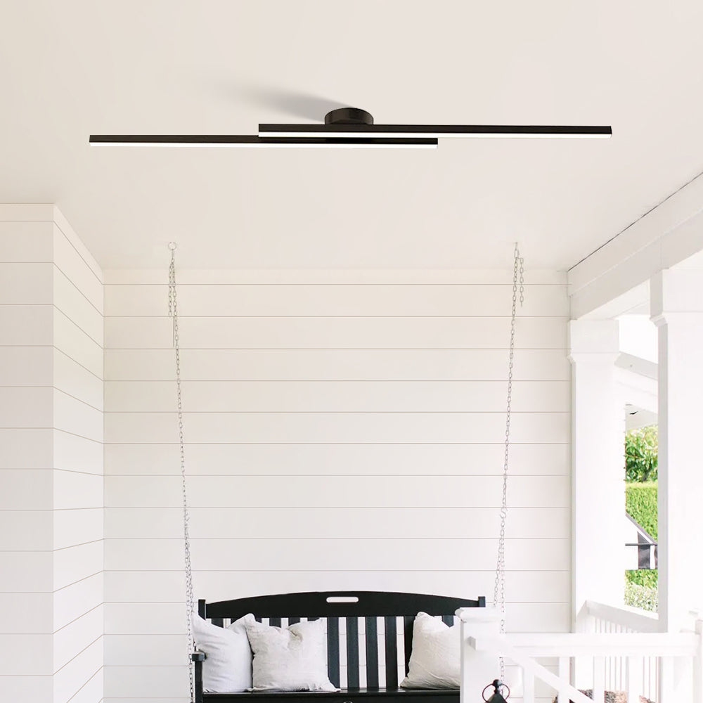 Modern Aluminium LED Flush Mount Ceiling Light Fixture for Living Room and Bedroom, Energy Efficient Design