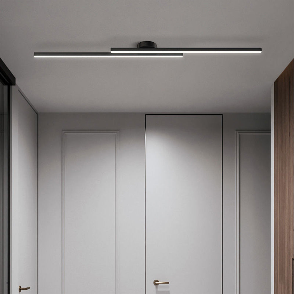 Modern Aluminium LED Flush Mount Ceiling Light Fixture for Living Room and Bedroom, Energy Efficient Design