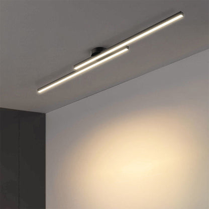 Modern Aluminium LED Flush Mount Ceiling Light Fixture for Living Room and Bedroom, Energy Efficient Design