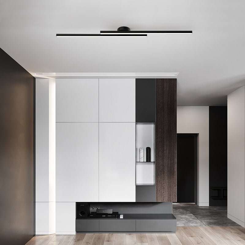 Modern Aluminium LED Flush Mount Ceiling Light Fixture for Living Room and Bedroom, Energy Efficient Design