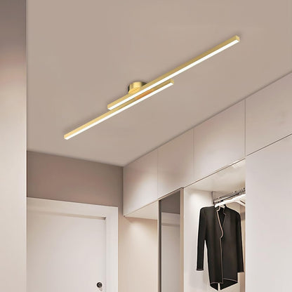 Modern Aluminium LED Flush Mount Ceiling Light Fixture for Living Room and Bedroom, Energy Efficient Design