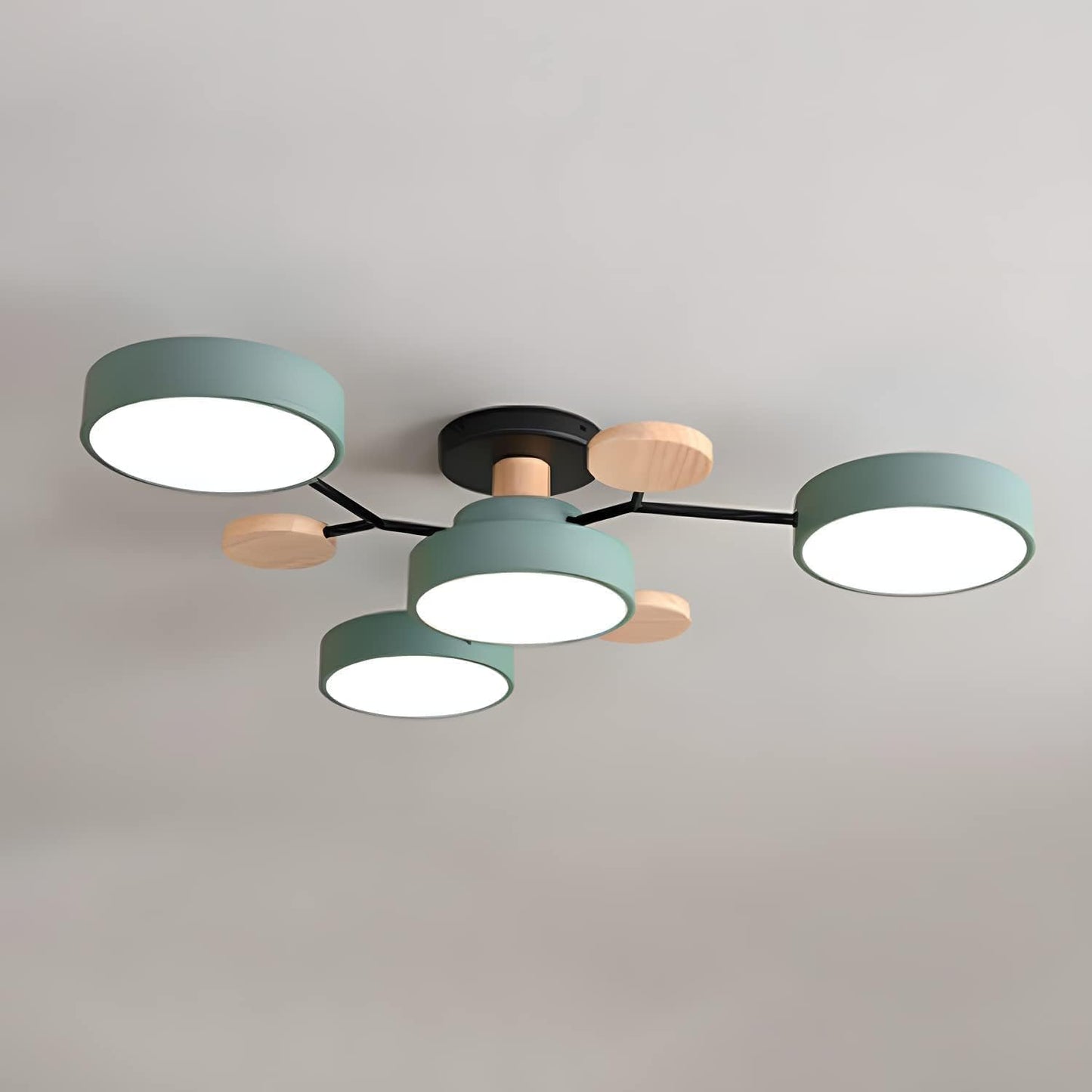 Modern Circular LED Ceiling Light Fixture – Energy-Efficient Chandelier for Living Room, Bedroom, Hallway