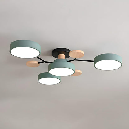 Modern Circular LED Ceiling Light Fixture – Energy-Efficient Chandelier for Living Room, Bedroom, Hallway