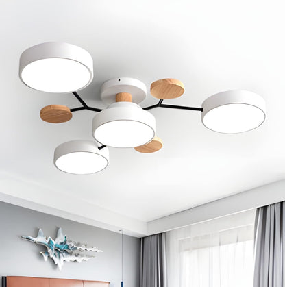 Modern Circular LED Ceiling Light Fixture – Energy-Efficient Chandelier for Living Room, Bedroom, Hallway