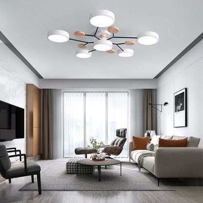 Modern Circular LED Ceiling Light Fixture – Energy-Efficient Chandelier for Living Room, Bedroom, Hallway