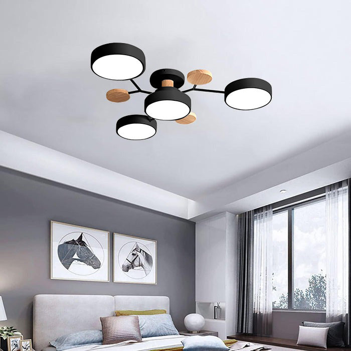 Modern Circular LED Ceiling Light Fixture – Energy-Efficient Chandelier for Living Room, Bedroom, Hallway