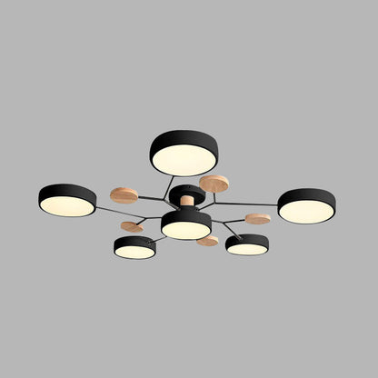 Modern Circular LED Ceiling Light Fixture – Energy-Efficient Chandelier for Living Room, Bedroom, Hallway