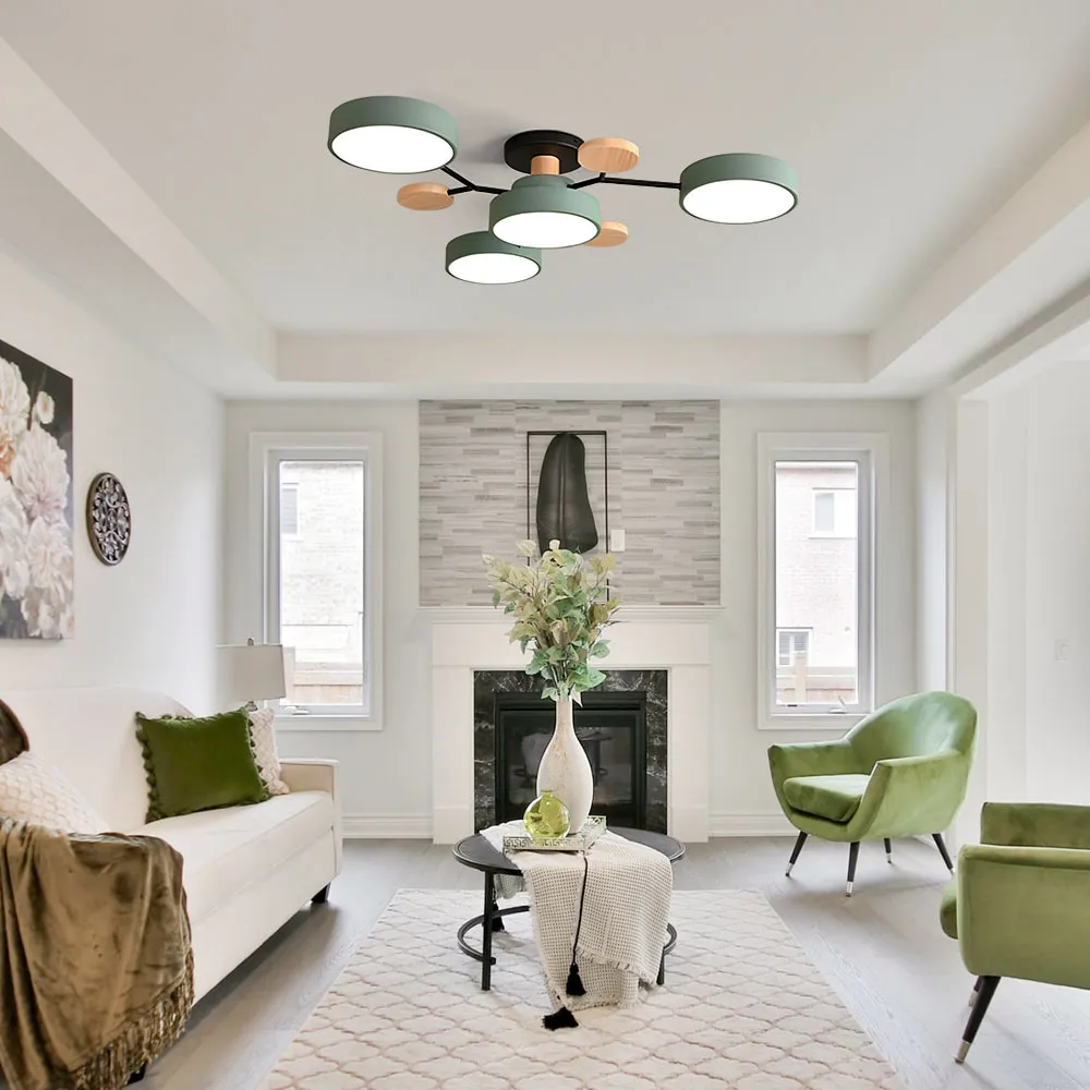 Modern Circular LED Ceiling Light Fixture – Energy-Efficient Chandelier for Living Room, Bedroom, Hallway