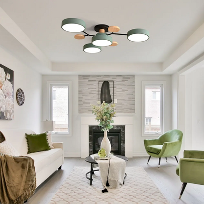 Modern Circular LED Ceiling Light Fixture – Energy-Efficient Chandelier for Living Room, Bedroom, Hallway
