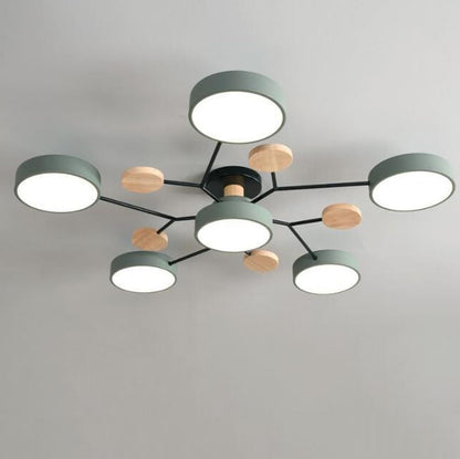 Modern Circular LED Ceiling Light Fixture – Energy-Efficient Chandelier for Living Room, Bedroom, Hallway