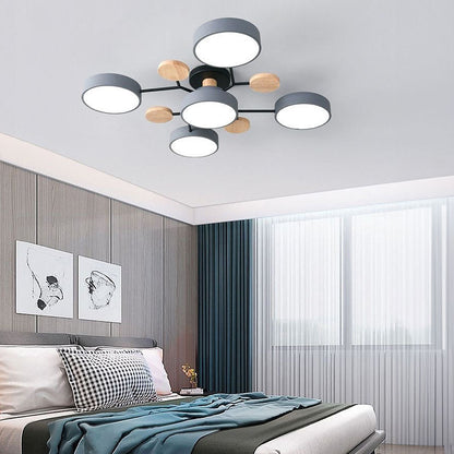 Modern Circular LED Ceiling Light Fixture – Energy-Efficient Chandelier for Living Room, Bedroom, Hallway