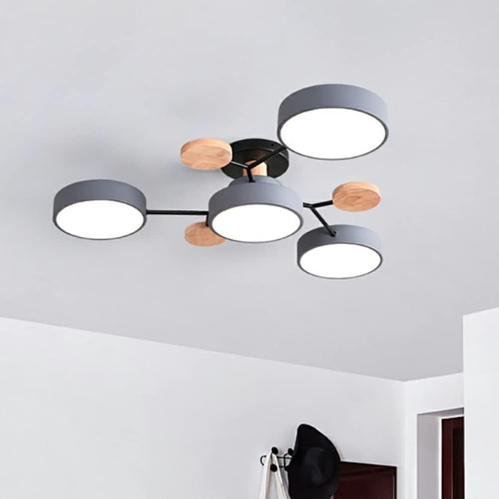 Modern Circular LED Ceiling Light Fixture – Energy-Efficient Chandelier for Living Room, Bedroom, Hallway