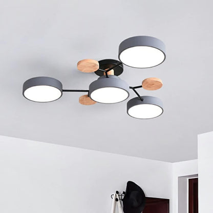 Modern Circular LED Ceiling Light Fixture – Energy-Efficient Chandelier for Living Room, Bedroom, Hallway