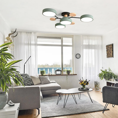 Modern Circular LED Ceiling Light Fixture – Energy-Efficient Chandelier for Living Room, Bedroom, Hallway