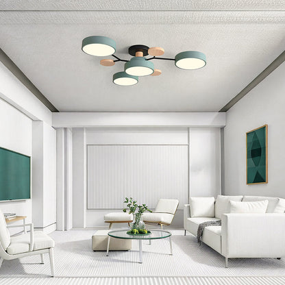 Modern Circular LED Ceiling Light Fixture – Energy-Efficient Chandelier for Living Room, Bedroom, Hallway