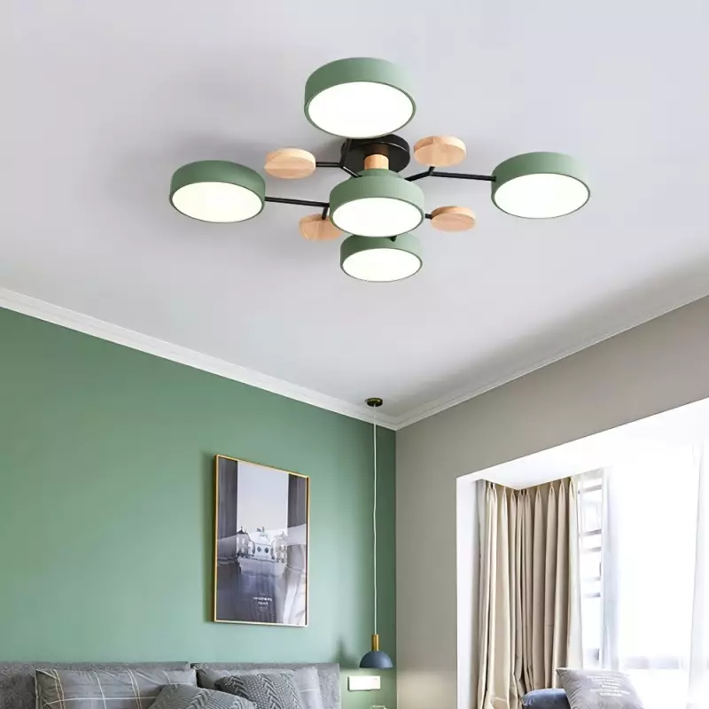 Modern Circular LED Ceiling Light Fixture – Energy-Efficient Chandelier for Living Room, Bedroom, Hallway