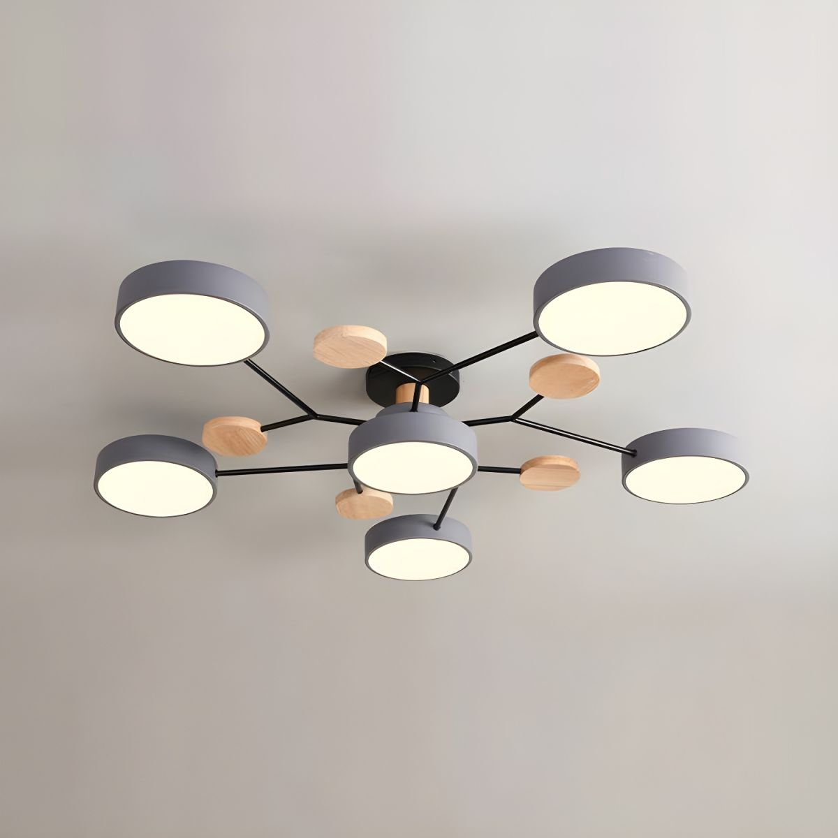 Modern Circular LED Ceiling Light Fixture – Energy-Efficient Chandelier for Living Room, Bedroom, Hallway