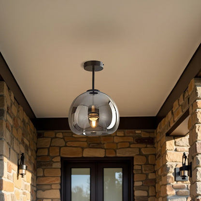 Modern Copper Glass Ceiling Light Fixture for Hallway and Living Room - Elegant Design, Easy Installation, Versatile Use