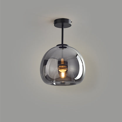 Modern Copper Glass Ceiling Light Fixture for Hallway and Living Room - Elegant Design, Easy Installation, Versatile Use