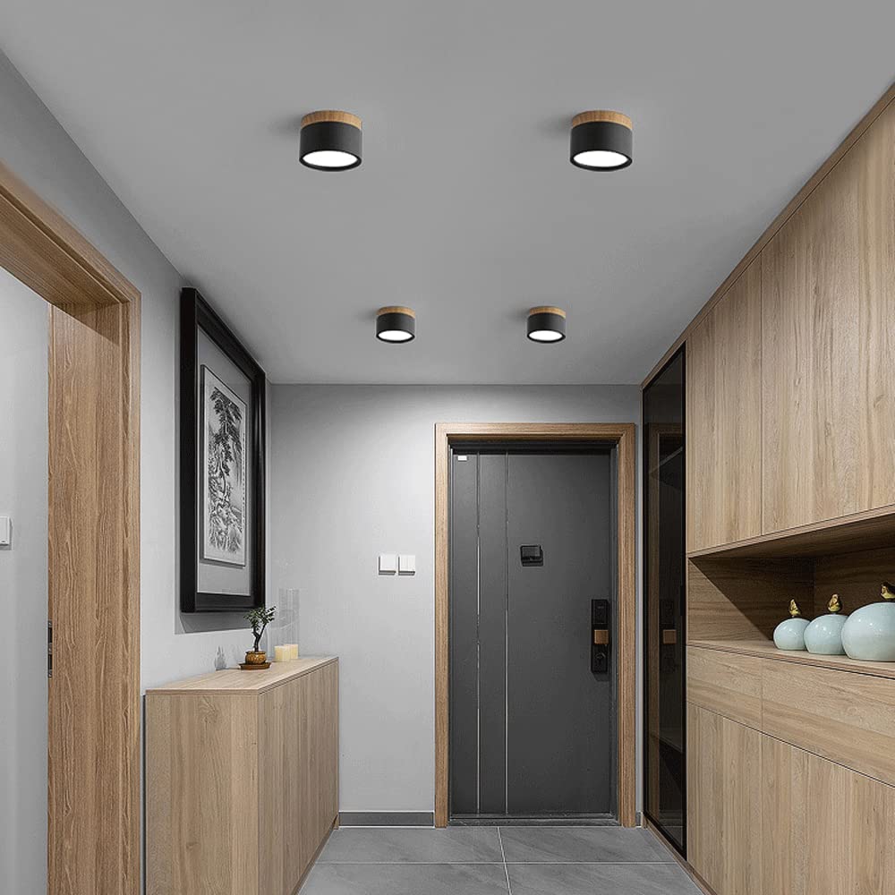 Modern Cylinder Flush Mount Ceiling Light Fixture – Energy Efficient LED Lighting for Hallway, Dining Room, Living Room