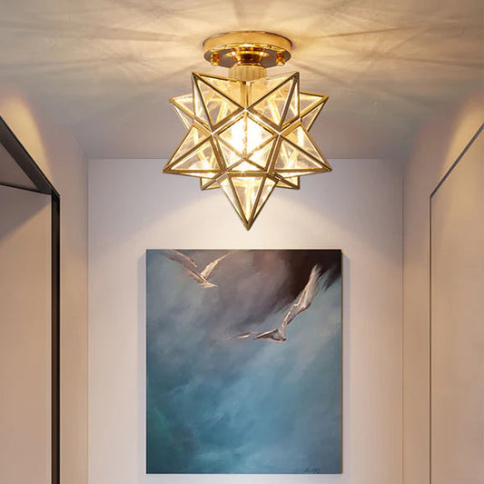 Modern Flush Mount Ceiling Light Fixture – LED Compatible, Soft Ambient Glow for Bedroom and Living Room