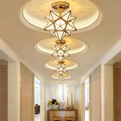 Modern Flush Mount Ceiling Light Fixture – LED Compatible, Soft Ambient Glow for Bedroom and Living Room