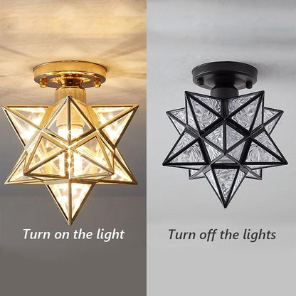Modern Flush Mount Ceiling Light Fixture – LED Compatible, Soft Ambient Glow for Bedroom and Living Room