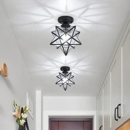 Modern Flush Mount Ceiling Light Fixture – LED Compatible, Soft Ambient Glow for Bedroom and Living Room
