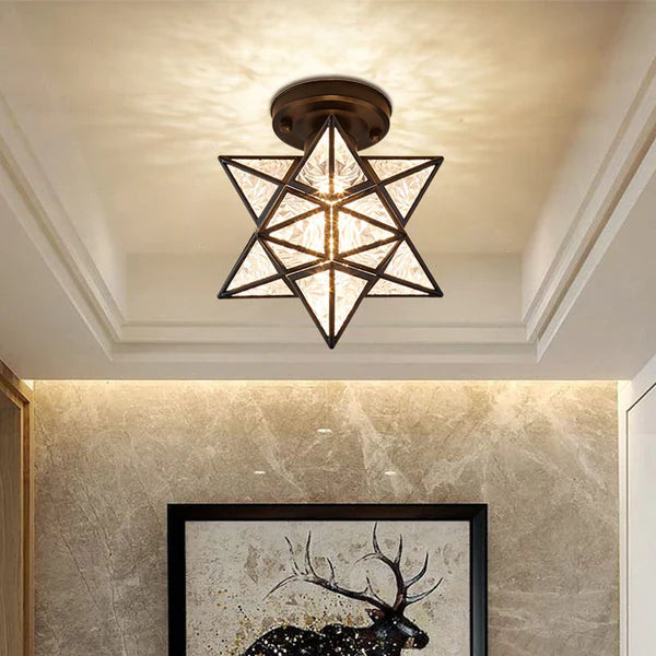 Modern Flush Mount Ceiling Light Fixture – LED Compatible, Soft Ambient Glow for Bedroom and Living Room