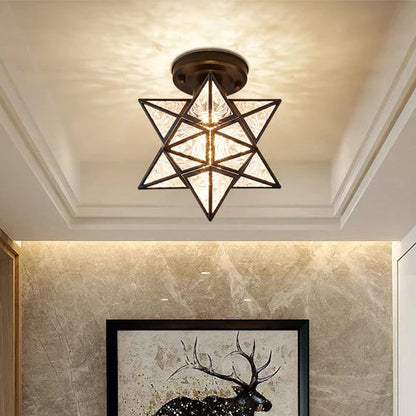 Modern Flush Mount Ceiling Light Fixture – LED Compatible, Soft Ambient Glow for Bedroom and Living Room
