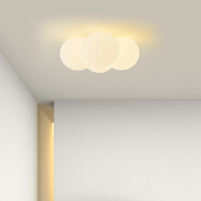 Modern Flush Mount LED Ceiling Light Fixture with Adjustable Color Temperature – Cozy Cloud Design for Home