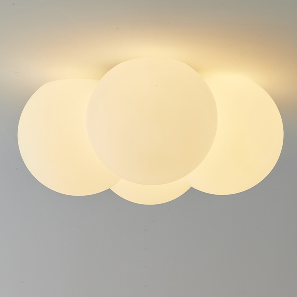 Modern Flush Mount LED Ceiling Light Fixture with Adjustable Color Temperature – Cozy Cloud Design for Home