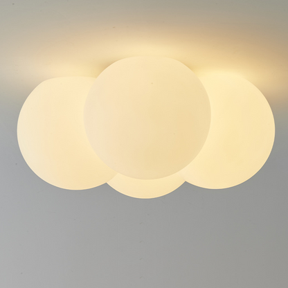 Modern Flush Mount LED Ceiling Light Fixture with Adjustable Color Temperature – Cozy Cloud Design for Home