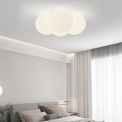 Modern Flush Mount LED Ceiling Light Fixture with Adjustable Color Temperature – Cozy Cloud Design for Home