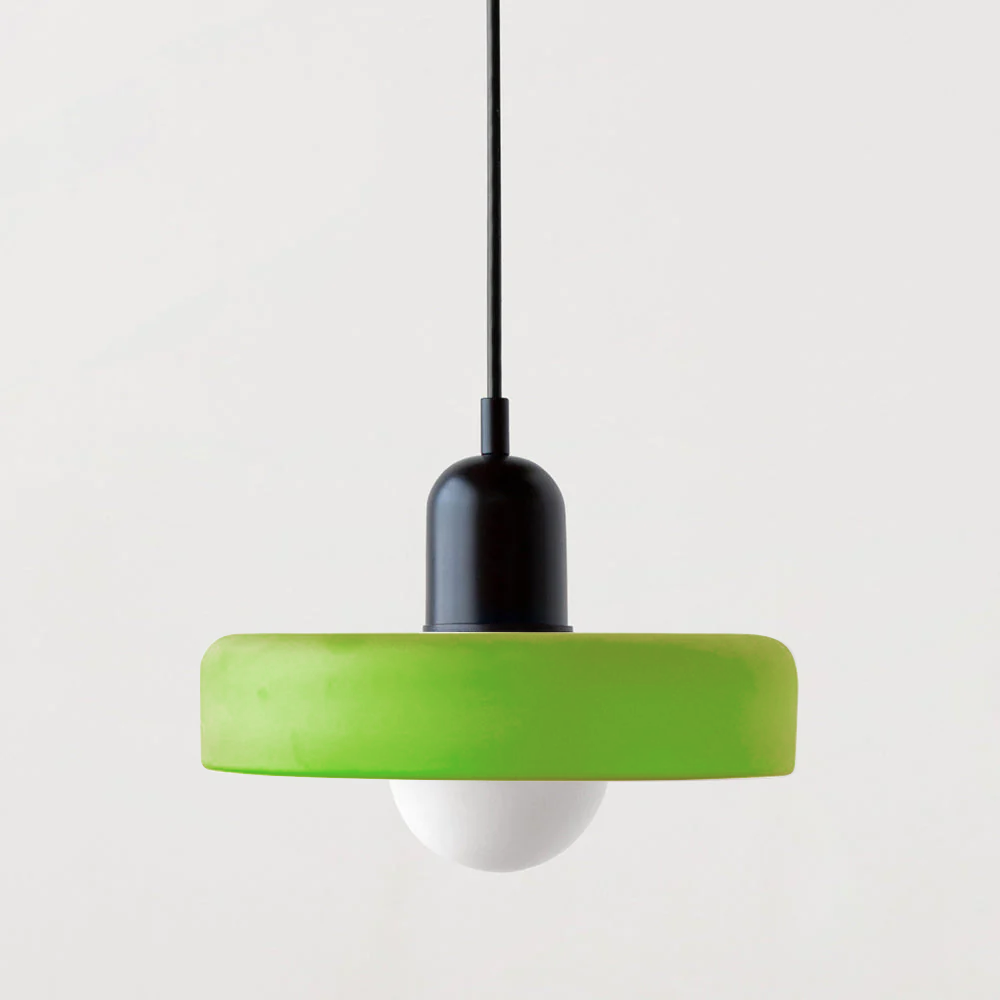 Modern Glass Pendant Light – Bauhaus Design for Kitchen Island and Dining Room – Energy Efficient Hanging Light