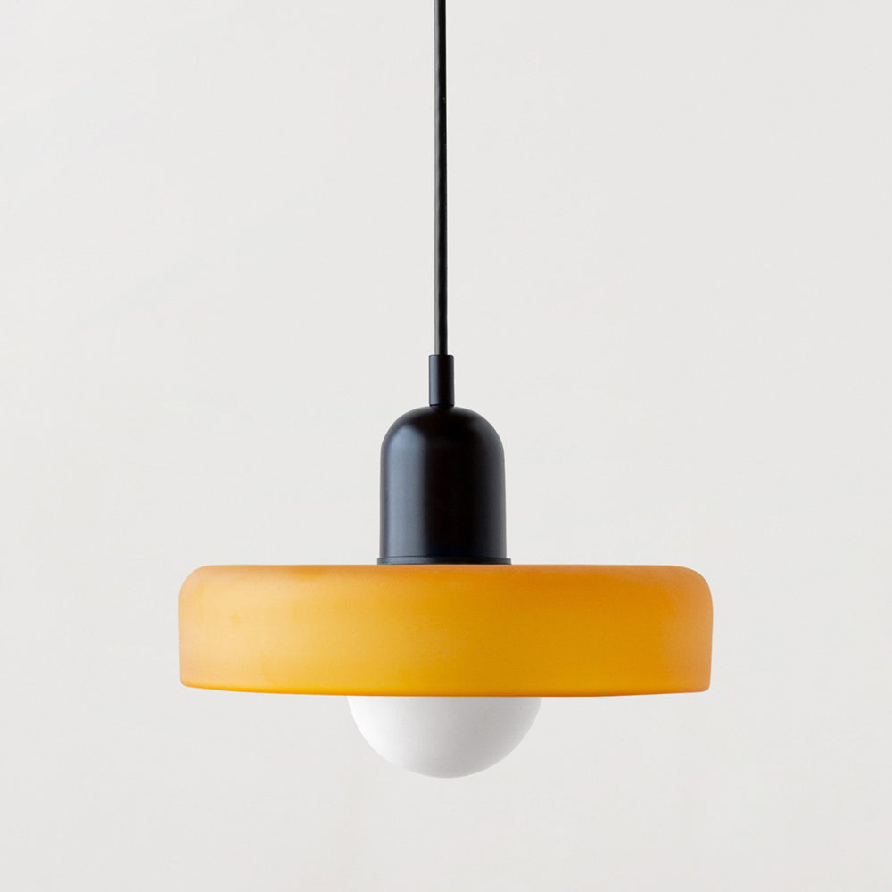 Modern Glass Pendant Light – Bauhaus Design for Kitchen Island and Dining Room – Energy Efficient Hanging Light