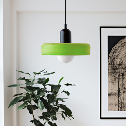 Modern Glass Pendant Light – Bauhaus Design for Kitchen Island and Dining Room – Energy Efficient Hanging Light