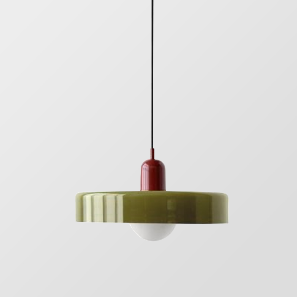 Modern Glass Pendant Light – Bauhaus Design for Kitchen Island and Dining Room – Energy Efficient Hanging Light