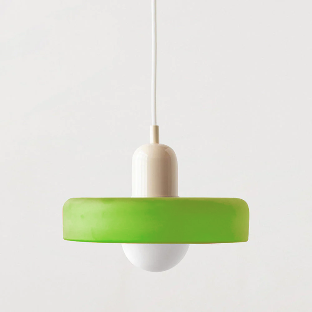 Modern Glass Pendant Light – Bauhaus Design for Kitchen Island and Dining Room – Energy Efficient Hanging Light