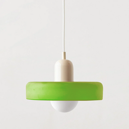 Modern Glass Pendant Light – Bauhaus Design for Kitchen Island and Dining Room – Energy Efficient Hanging Light