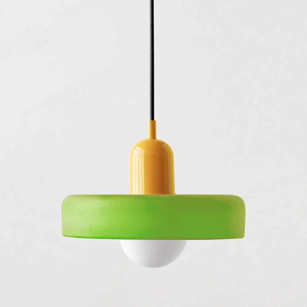 Modern Glass Pendant Light – Bauhaus Design for Kitchen Island and Dining Room – Energy Efficient Hanging Light